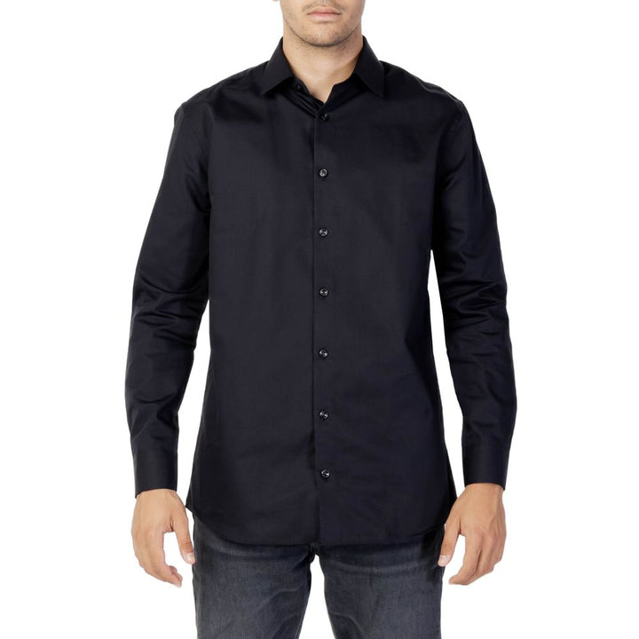 Black Cotton Dress Shirt