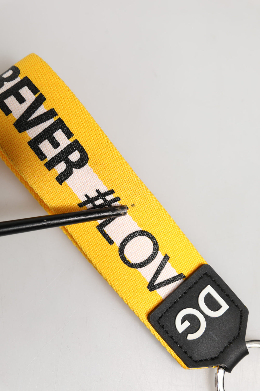 Multicolor Logo Polyester Brass Holder Keychain Keyring