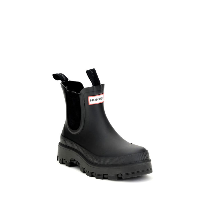 Black Rubber Chelsea Boots