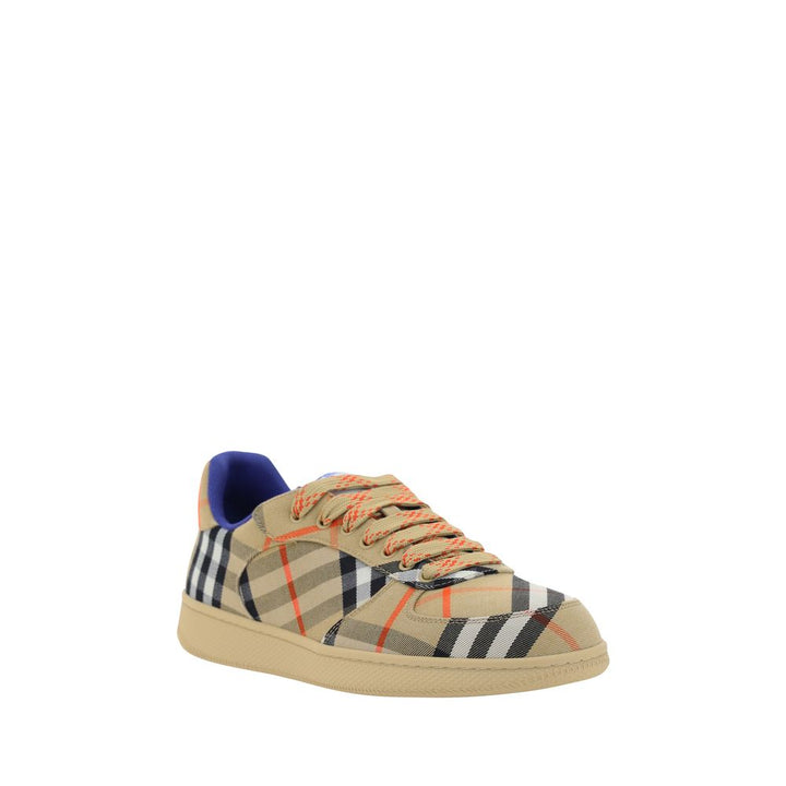 Beige Polyester Low Top Sneakers