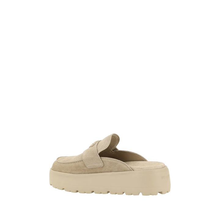 Beige Calf Leather Bos Taurus Mules