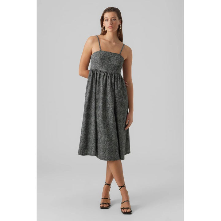 Black Viscose Midi Dress