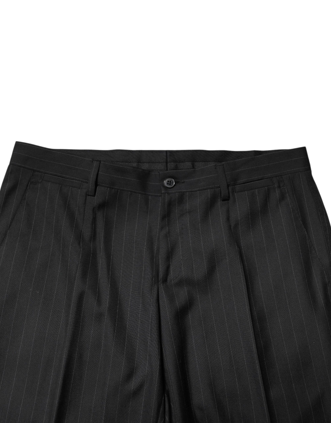 Black Stripes Wool Men Dress Trousers Pants