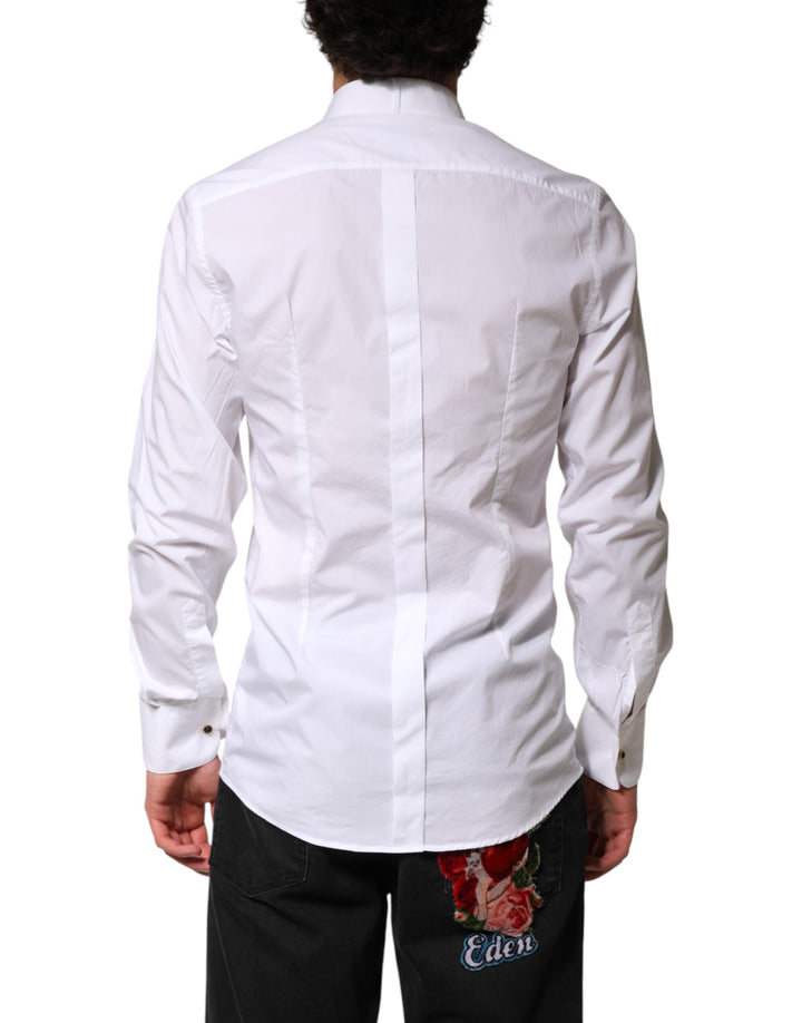 White GOLD Long Sleeves Formal Dress Shirt
