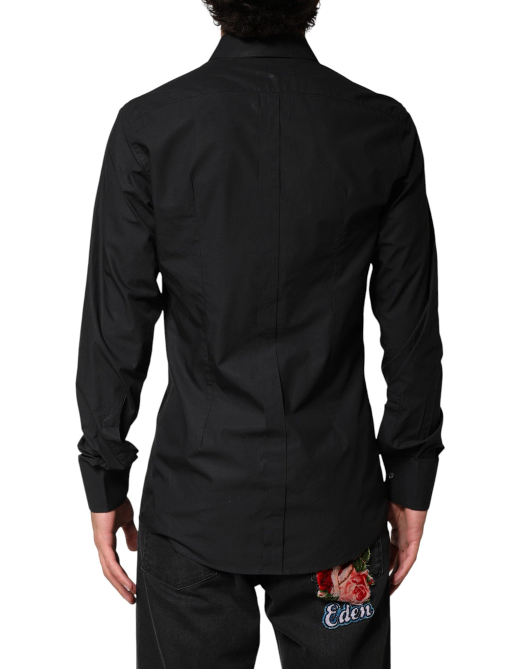 Black GOLD Cotton Men Dress Formal Shirt