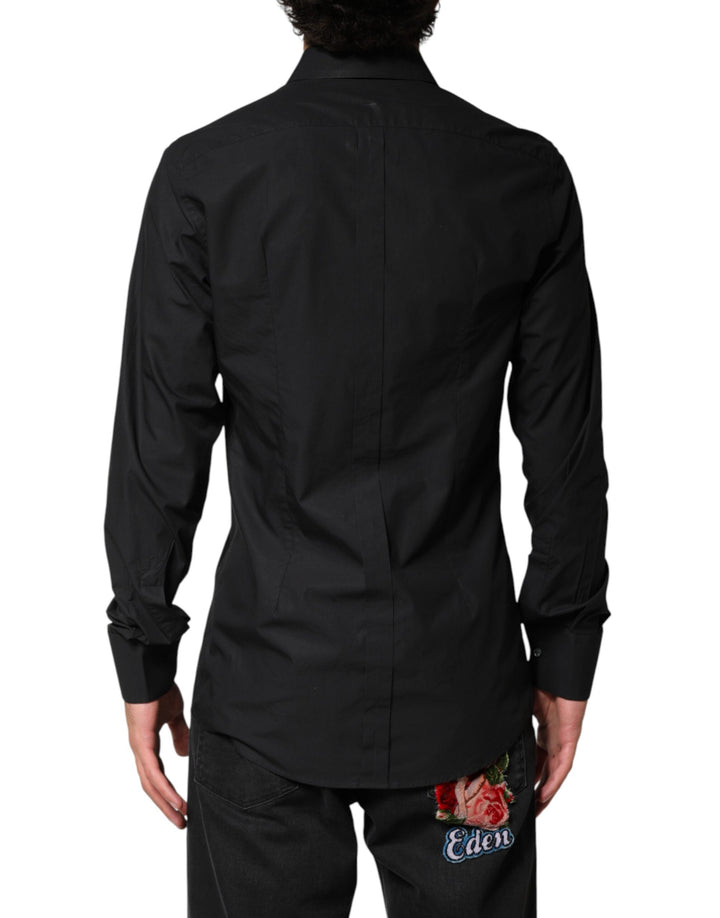 Black GOLD Cotton Men Dress Formal Shirt