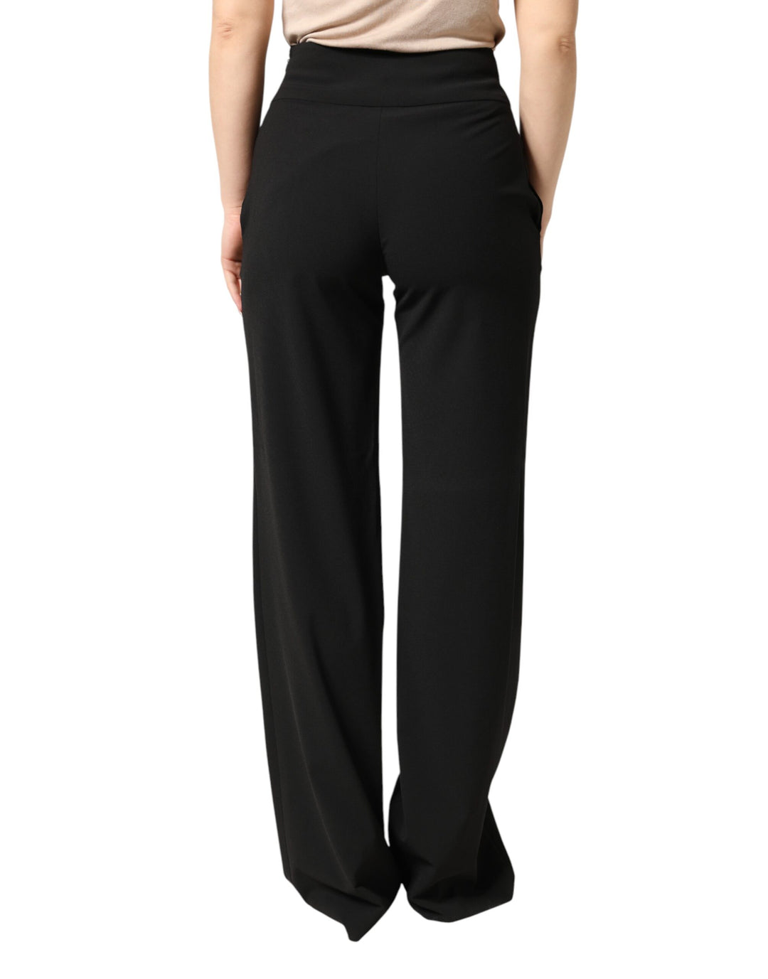 Black High Waist Straight Trouser Formal Pants