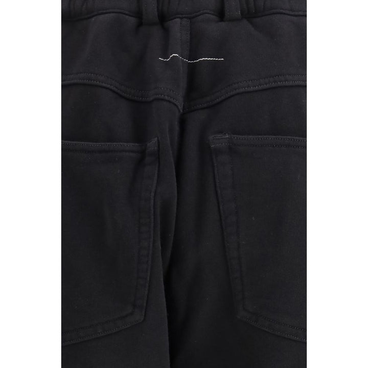 Black Cotton Athletic Pants