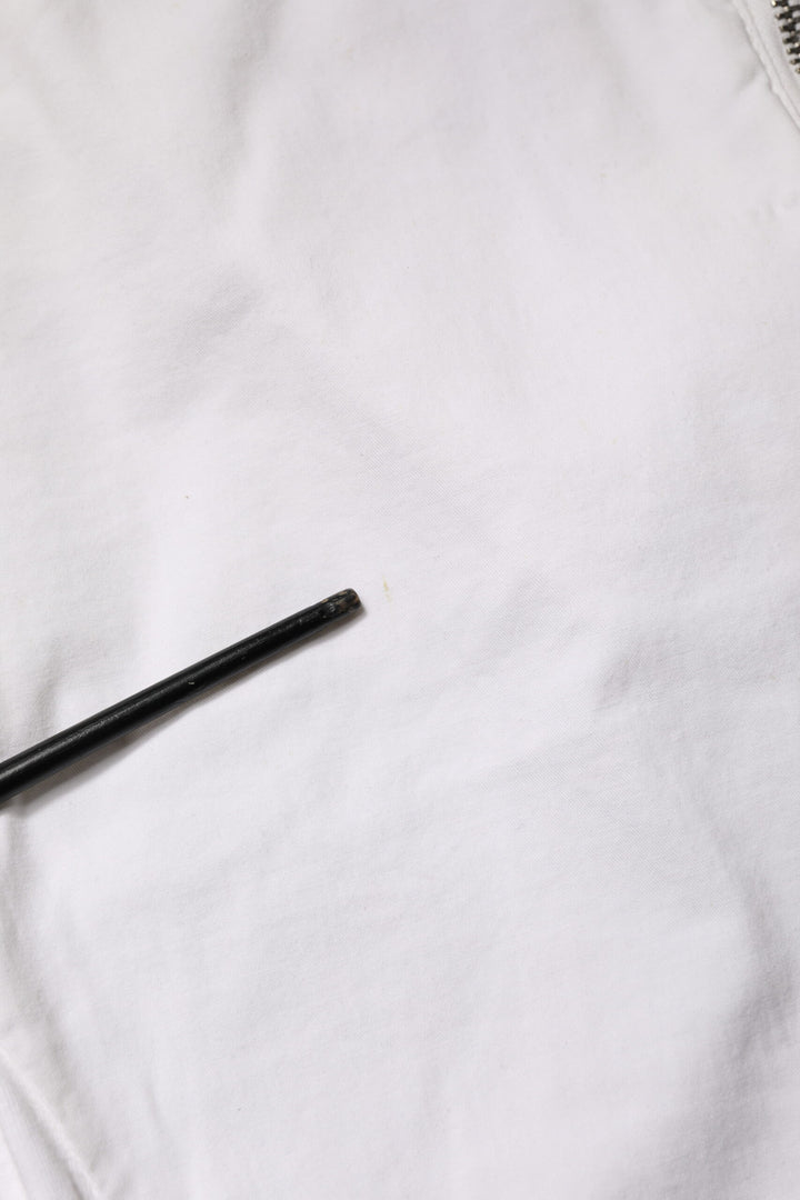 White Mid Waist Skinny Chino Cotton Trouser Pants