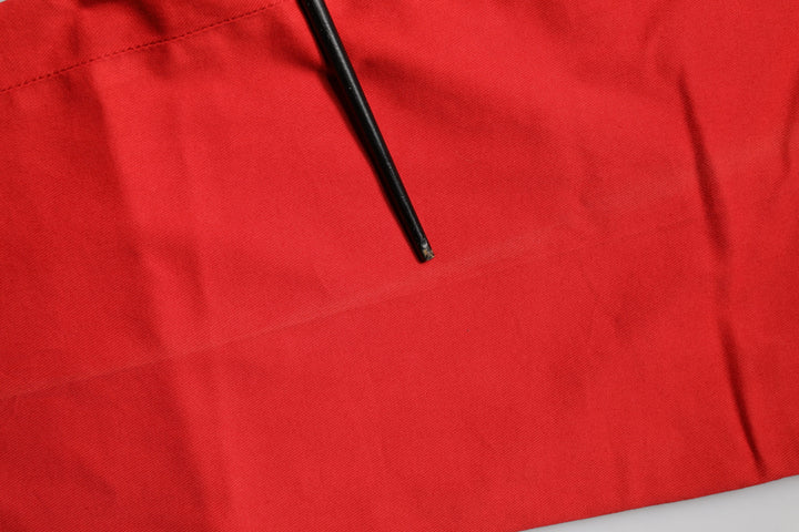 Red Flared Mid Waist Chino Casual Trouser Pants