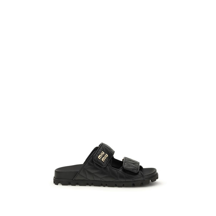 Black Napa Leather / Calf Bos Taurus Slippers