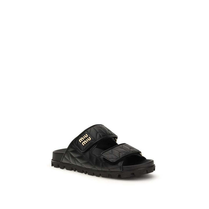 Black Napa Leather / Calf Bos Taurus Slippers