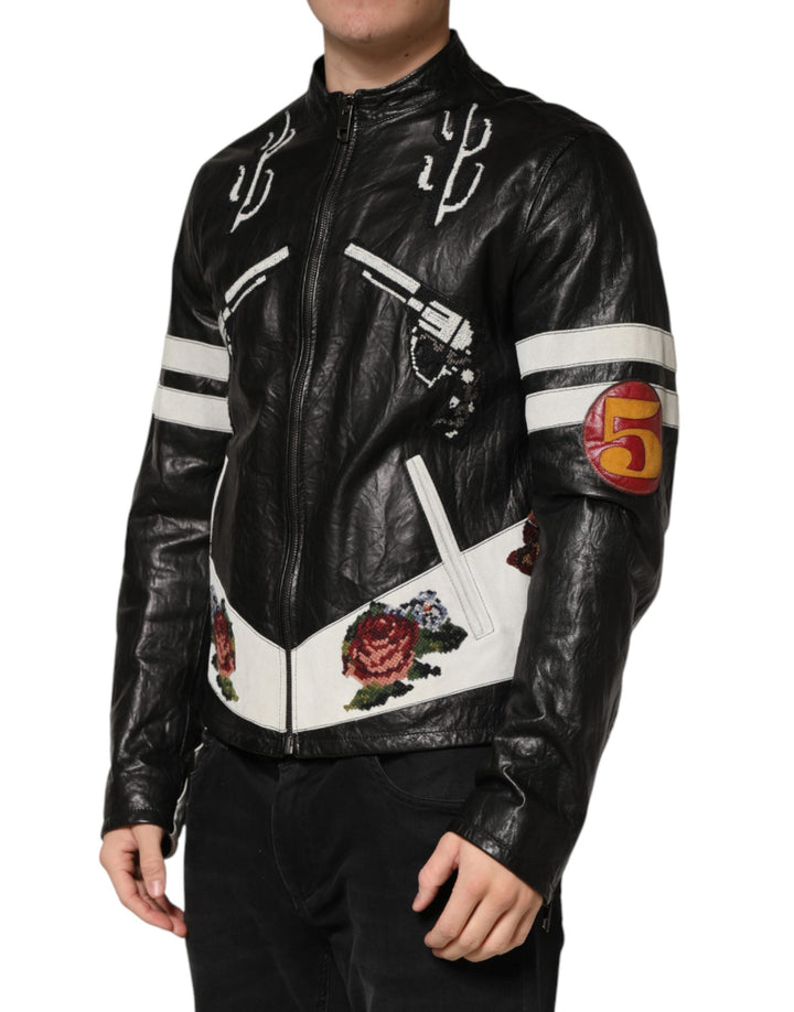 Black Guns n' Roses FullZip Men Biker Jacket